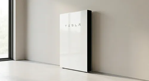 Wall-mounted solar battery installed on a clean wall inside a Mandurah home