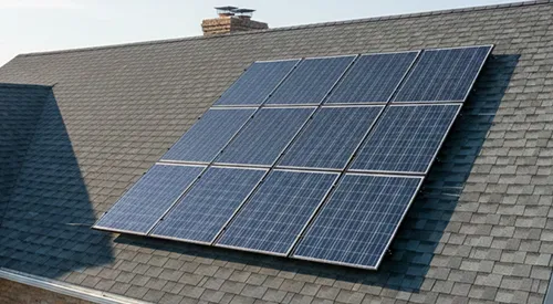 Close-up of solar panels installed on a Mandurah residential roof