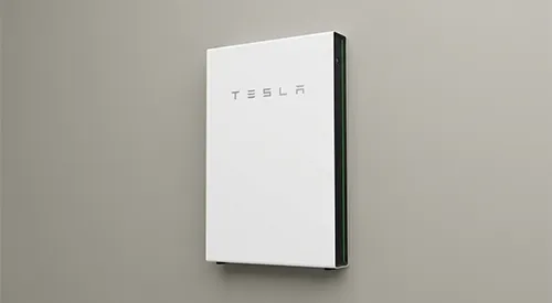 Wall-mounted solar battery installed on a clean wall inside a Joondalup home