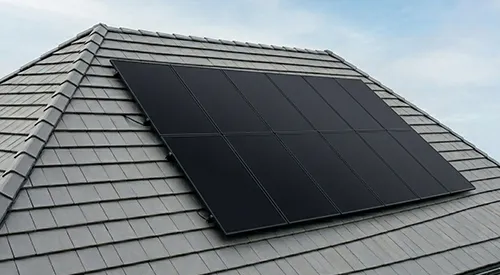Close-up of solar panels installed on a Marangaroo residential roof