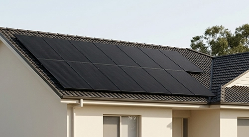 Close-up of solar panels installed on a Joondanna residential roof