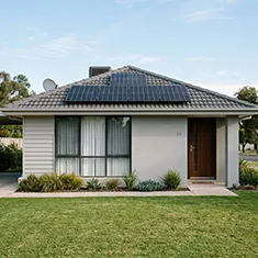 Solar panels installed on one side of a Mirrabooka home roof