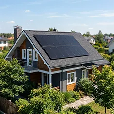 Solar panels installed on the roof of a Landsdale home