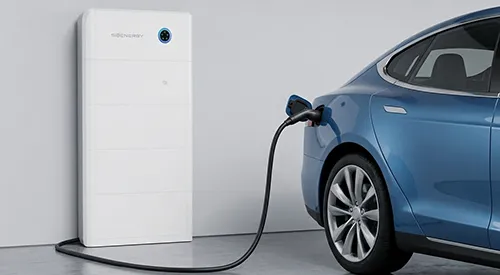 EV charger mounted on an exterior wall of a Landsdale home