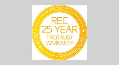REC 25 Year ProTrust Warranty