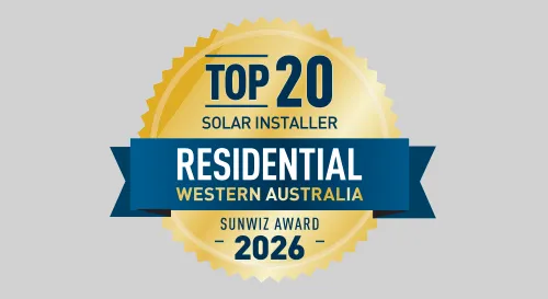 SunWiz Awards 2026 Top 20 Solar Installer Western Australia