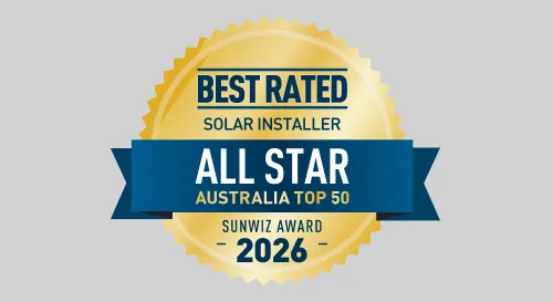 SunWiz Awards 2026 Top 50 All Star Solar Installer Australia